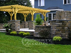 Stone Patio Fireplace